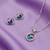 Elegant Silver Butterfly Pendant with Matching Stud Earrings Set