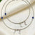 Silver Anklet with Blue Beads and Moon Motifs