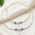 Stylish Silver Anklet with Purple Evil Eye Beads and Heart Charm