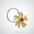 Elegant Silver Nose Stud – Yellow Petal Floral Style