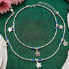Elegant 925 Sterling Silver Women’s Anklet with Floral Charms