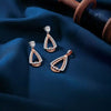 Rose Gold & Silver Sparkling Pendant and Earrings