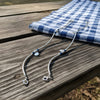 Modern Silver Anklet Design with Blue Bead Detailing