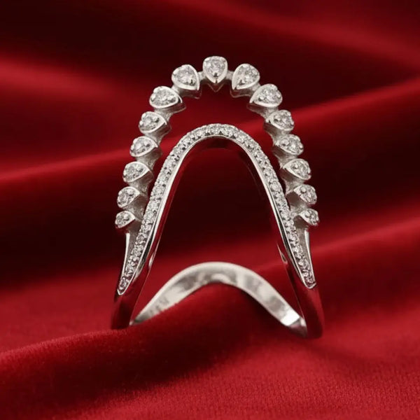 Elegant 925 Silver Women Vanki Ring | Adjustable Traditional South Indian Design