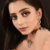 Rose Gold & Silver Sparkling Pendant and Earrings