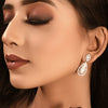 Silver Pendant & Earrings with Sparkling Stones