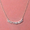“Best Friends Letter Necklace – Silver-Tone Chain”