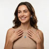 Elegant Silver Butterfly Pendant with Matching Stud Earrings Set