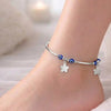 Elegant 925 Sterling Silver Women’s Anklet with Floral Charms