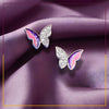 925 Sterling Silver Pink-Purple Butterfly Earring– KOLRT