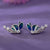 Blue Flower Sterling Silver Earrings