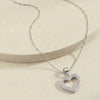 “Dainty Heart Outline Necklace – Elegant Love Pendant”