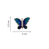 Silver Earrings for Women – Blue Wings with Sparkling Details