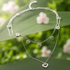 Romantic Heart Charm Layered 925 Silver Women’s Necklace