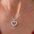 “Dainty Heart Outline Necklace – Elegant Love Pendant”