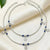 Modern Silver Anklet Design with Blue Bead Detailing