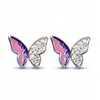 925 Sterling Silver Pink-Purple Butterfly Earring– KOLRT