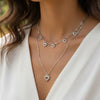 Romantic Heart Charm Layered 925 Silver Women’s Necklace