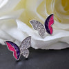 925 Sterling Silver Pink-Purple Butterfly Earring– KOLRT