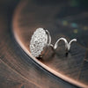 925 Sterling Silver Sparkling Round Nose Pin for Women