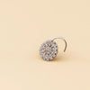925 Silver Round Floral Pattern Nose Pin for Women