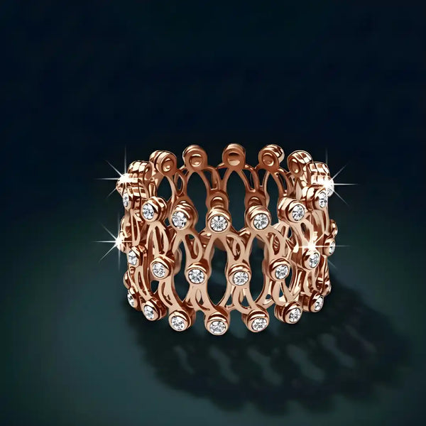 FLEXIBLE RING WITH BRACELET – BOLD & GLAMOROUS