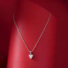 925 Sterling Silver Three-Stone Cluster Women’s Pendant Necklace with Dazzling Cubic Zirconia