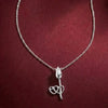 Delicate Tulip with Twin Hearts Pendant