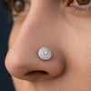 925 Sterling Silver Sparkling Round Nose Pin for Women
