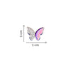 925 Sterling Silver Pink-Purple Butterfly Earring– KOLRT