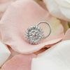925 Silver Floral Cluster Nose Pin for Women