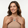 Elegant Silver Butterfly Pendant Necklace & Earring Set
