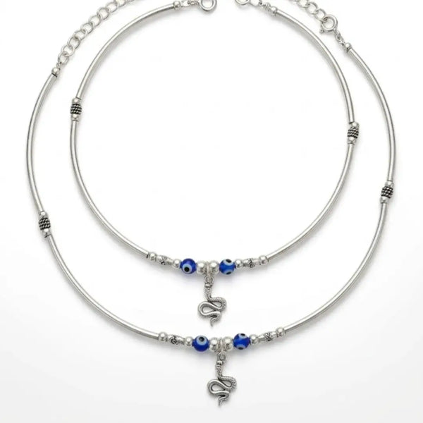 Stylish Silver Evil Eye Anklet for Women