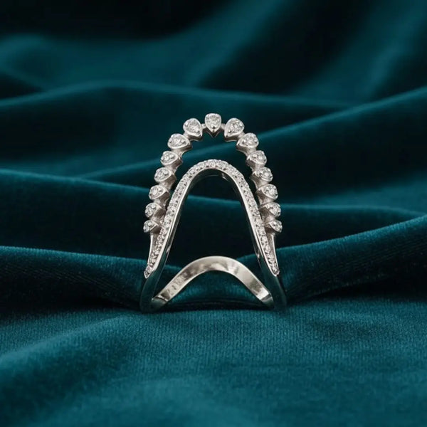 Elegant 925 Silver Women Vanki Ring | Adjustable Traditional South Indian Design