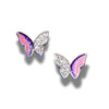 925 Sterling Silver Pink-Purple Butterfly Earring– KOLRT