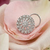 925 Silver Round Floral Pattern Nose Pin for Women